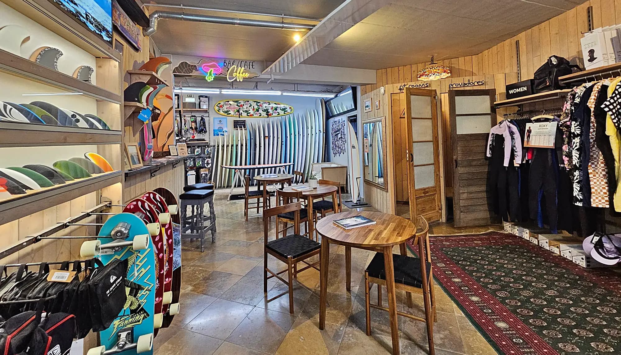 Clothing display at Quiksilver Lagos