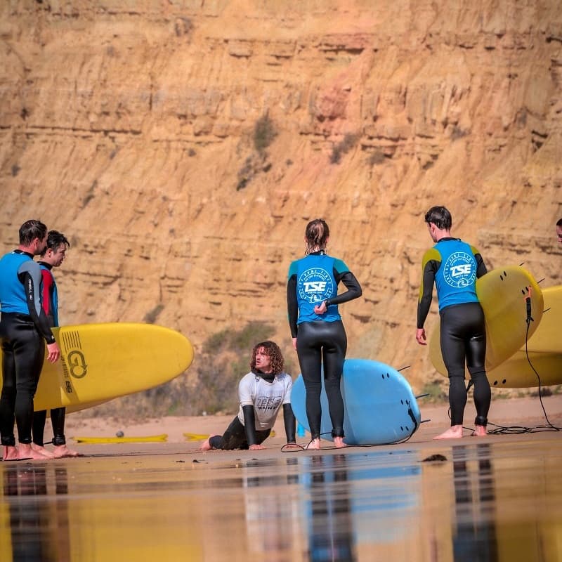 Group photo after a successful surf lesson